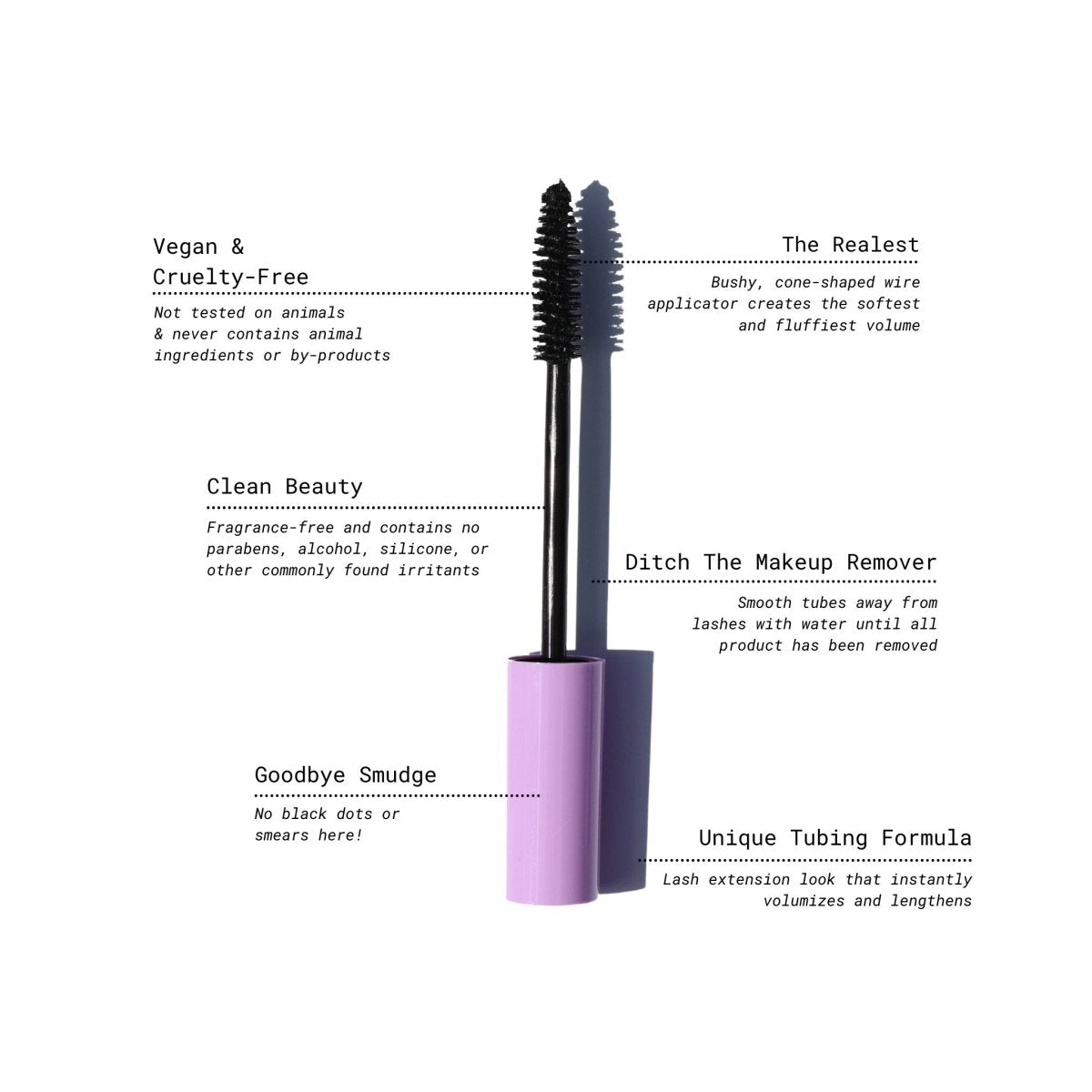 Natural Lash Extensions Tubing Mascara - Totally Tubular in The Realest by Half Caked Makeup