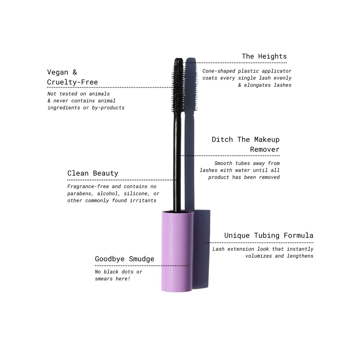 Key Benefits and why you need Half Caked Makeup - Totally Tubular Tubing Mascara, The heights