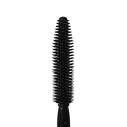 Close-up of Totally Tubular Tubing Mascara's cone-shaped applicator brush for precise lash coating and lengthening.