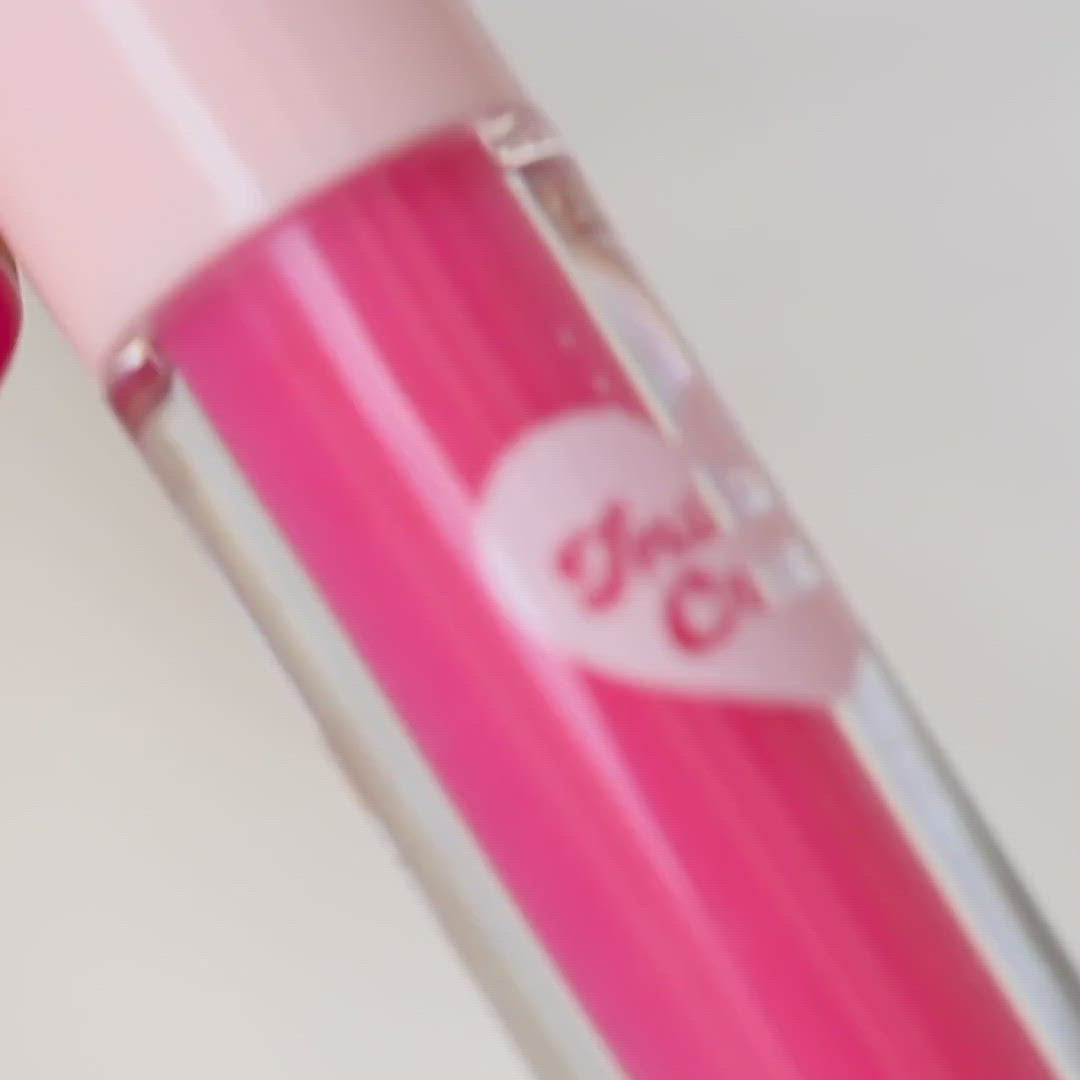 Sheer pink lip gloss in a clear tube - Half Caked Instant Crush Lip Gloss - Dirty Pop