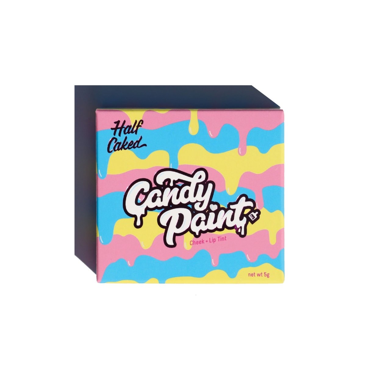 pink blue yellow box with candy paint on front - candy paint cheek + lip tint - half caked makeup