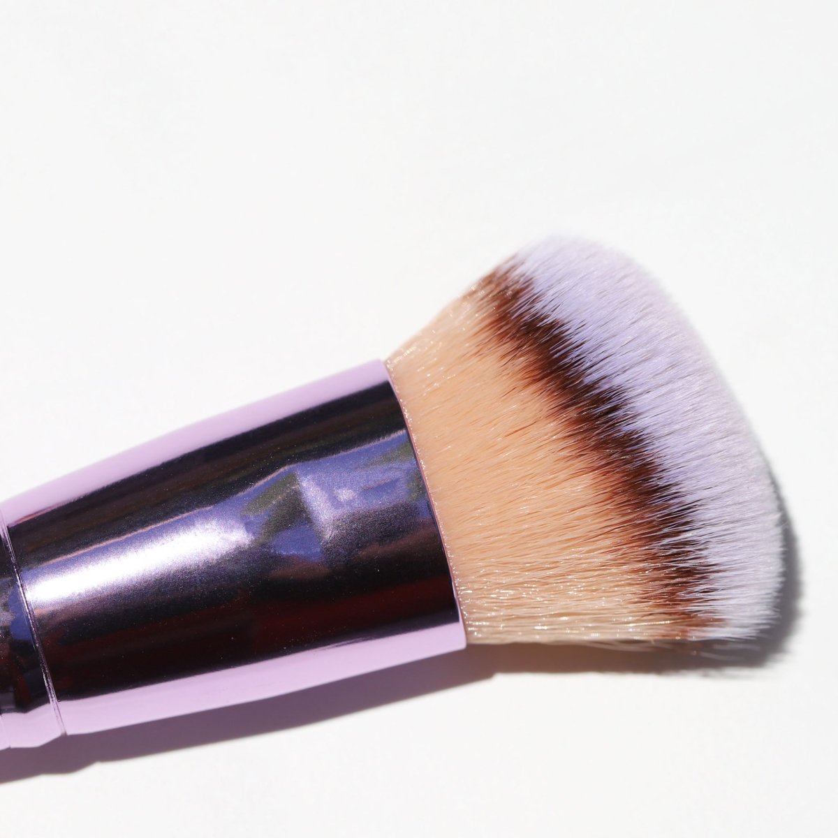 shiny purple angled contour brush - defining - half caked makeup