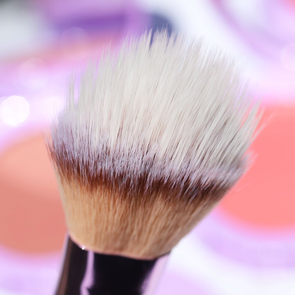tan brow white blush brush - duo fiber - half caked makeup