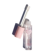 Clear lip gloss in a heart tube with pink cap - Instant Crush - Clear Cut - Half Caked