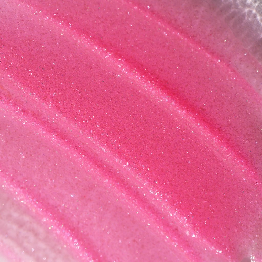 Pink frosting lip gloss swatch with shimmer - Instant Crush - Pinky Ring  - Half Caked