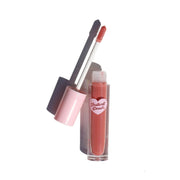 Nude sponge applicator lip gloss with pink cap and heart - Instant Crush Lip Gloss - Cake Baby - Half Caked