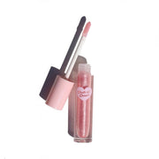 Shimmer pink gloss in a clear tube with heart - Instant Crush - Pretty Princess - Half Caked