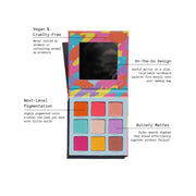 colorful square 9 matte eyeshadow palette - Snack Pack - Half Caked