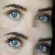 Before and after tubing mascara by Half Caked Makeup - Totally Tubular for long eyelashes