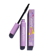 open purple mascara tube with black wire applicator - totally tubular mascara, the dream - half caked makeup