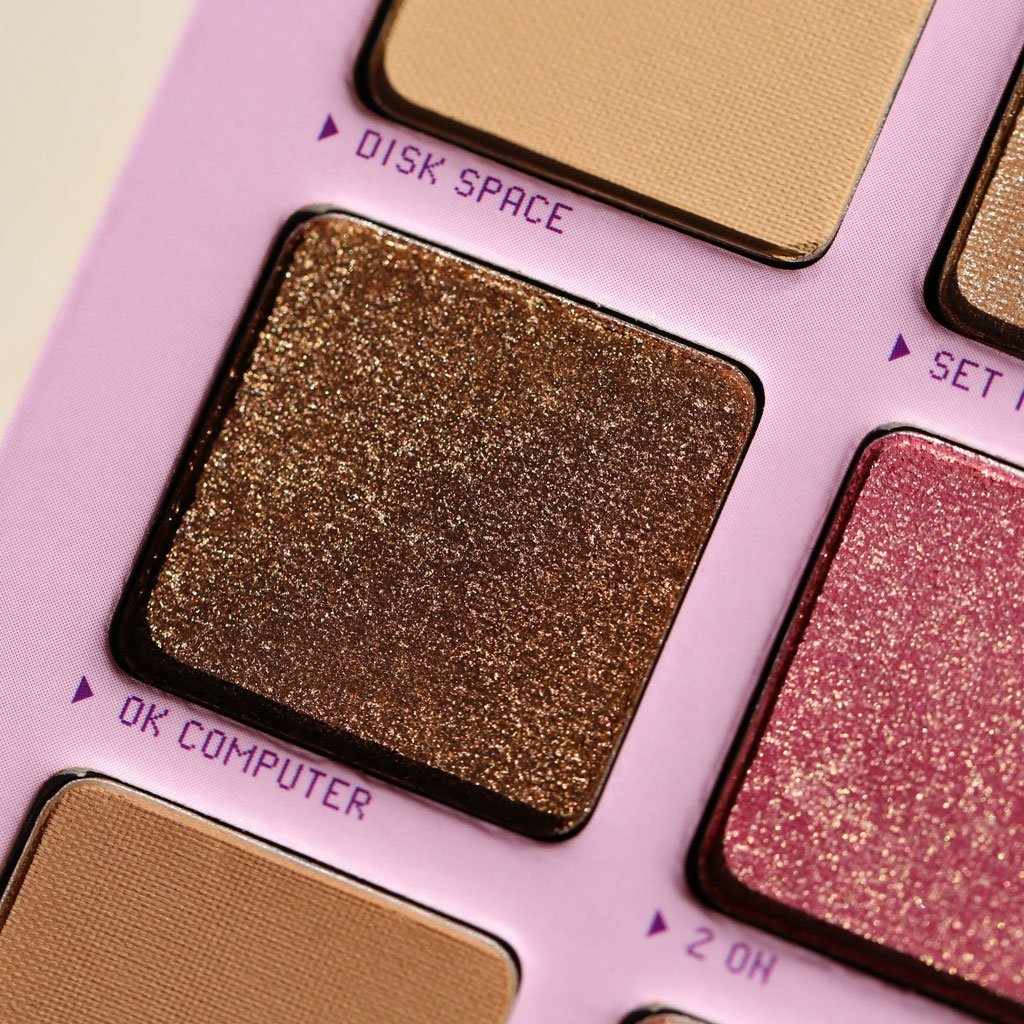 Detailed macro photo of Half Caked Makeup’s Your Eyes Only Eyeshadow Palette in shade OK Computer