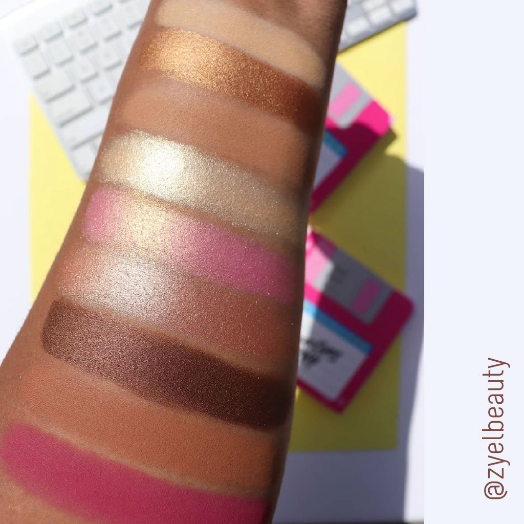 Your Eyes Only Eyeshadow Palette arm swatches by @zyelbeauty - Half Caked Makeup
